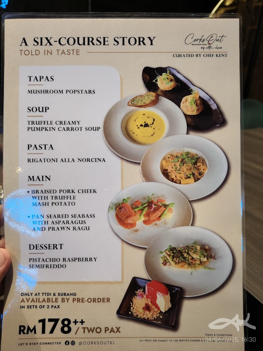 Corks Out TTDI Photo Menu 5