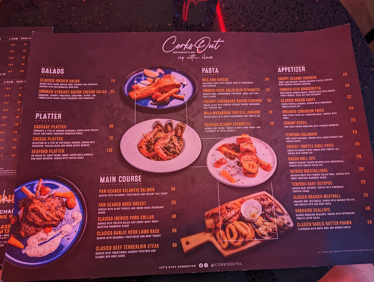 Corks Out TTDI Photo Menu 9