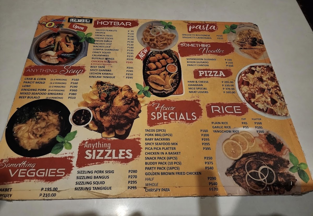 MO2 Restobar Cebu Photo Menu 1
