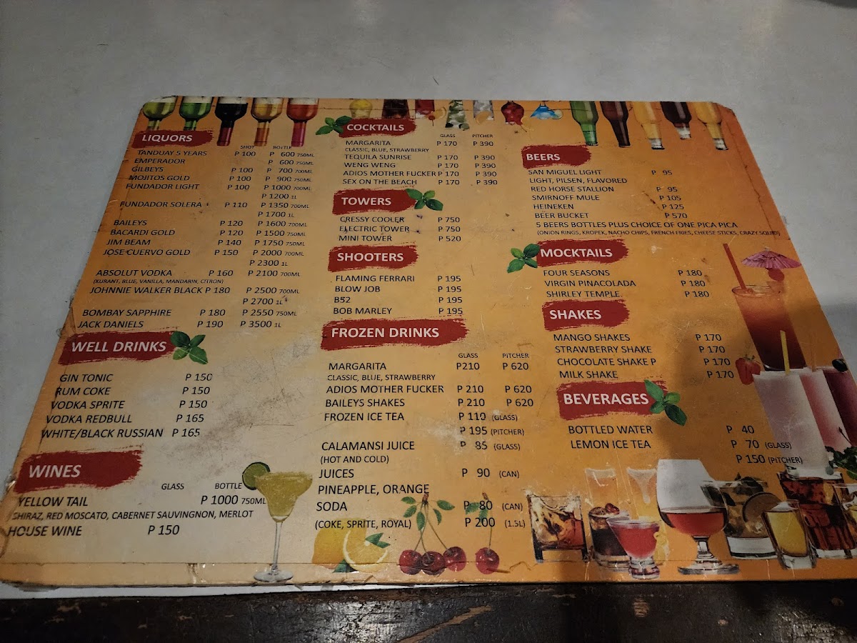 MO2 Restobar Cebu Photo Menu 2