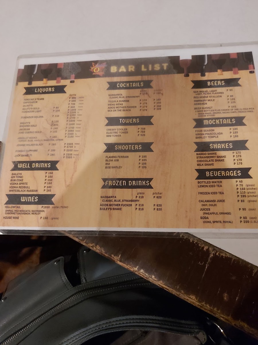 MO2 Restobar Cebu Photo Menu 9