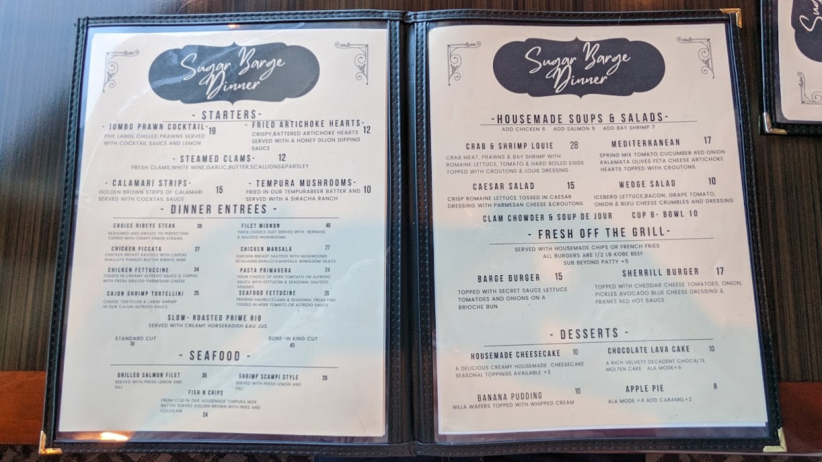 Sugar Barge Waterfront Bar & Grill Photo Menu 3
