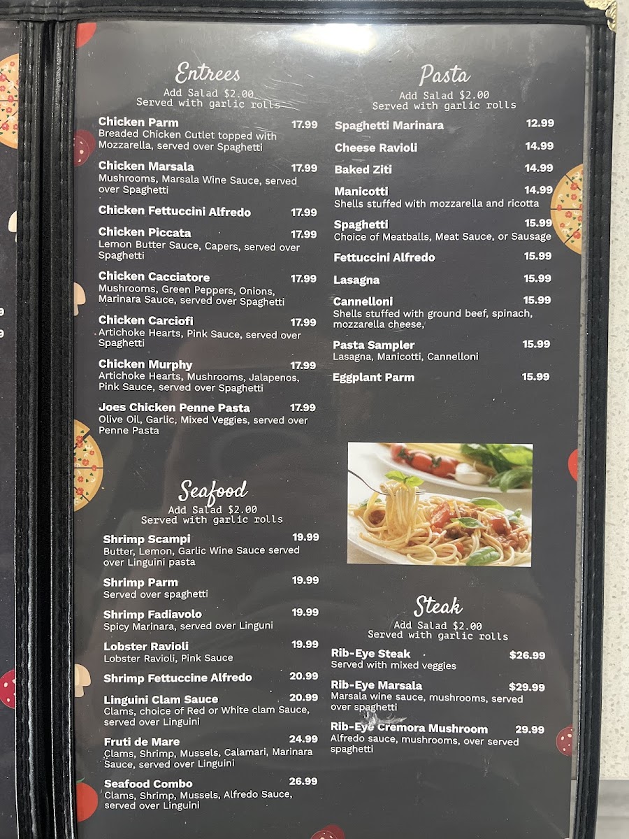 Joes Italian Restaurant Photo Menu 1