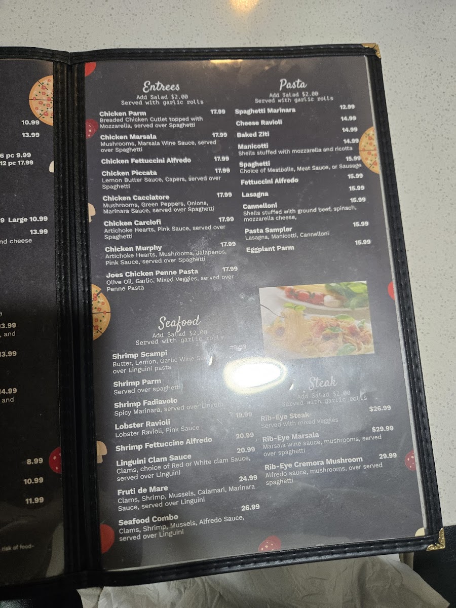 Joes Italian Restaurant Photo Menu 10