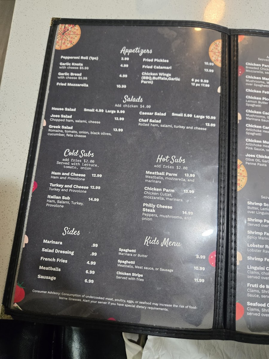 Joes Italian Restaurant Photo Menu 9