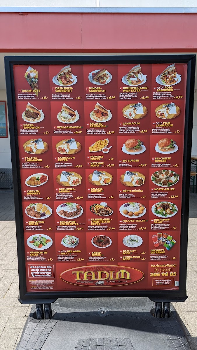 Tadim Food Truck Photo Menu 1