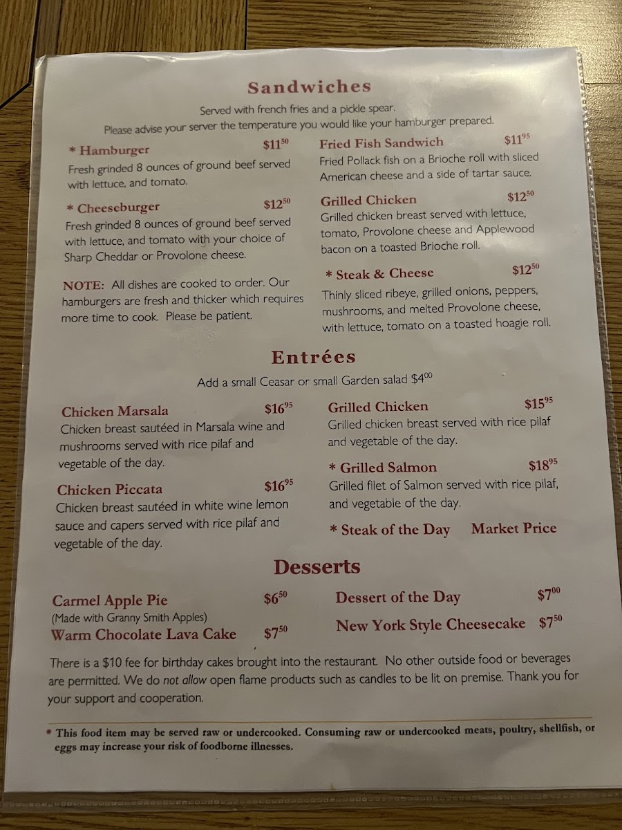 Pete's Tavern Photo Menu 3