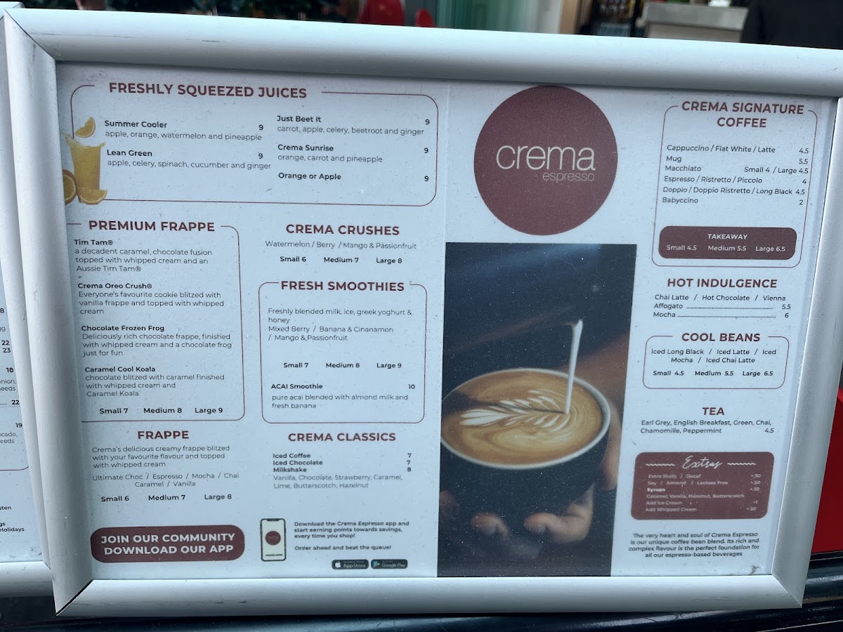 Crema Espresso Photo Menu 1
