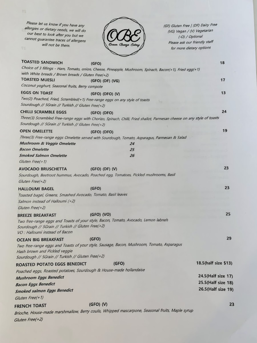 Ocean Breeze Eatery Photo Menu 7