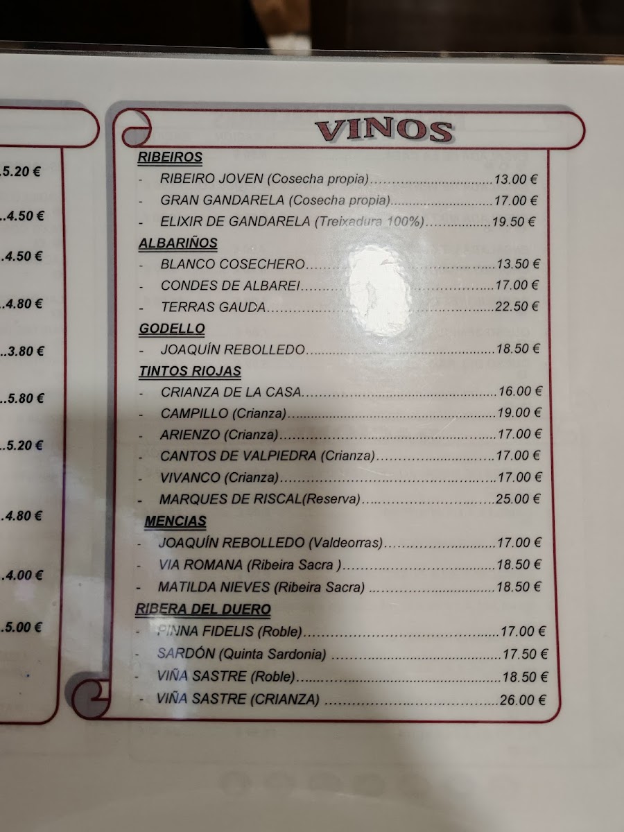 Meson As Cavas Photo Menu 1