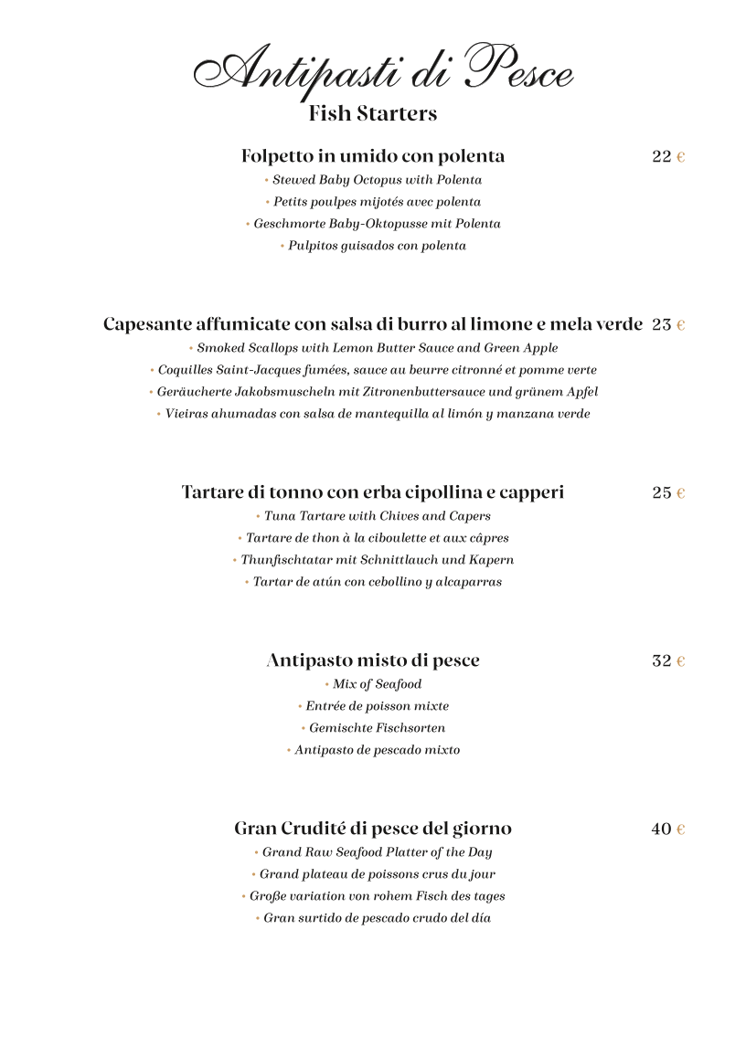 Osteria Fanal del Codega Photo Menu 2
