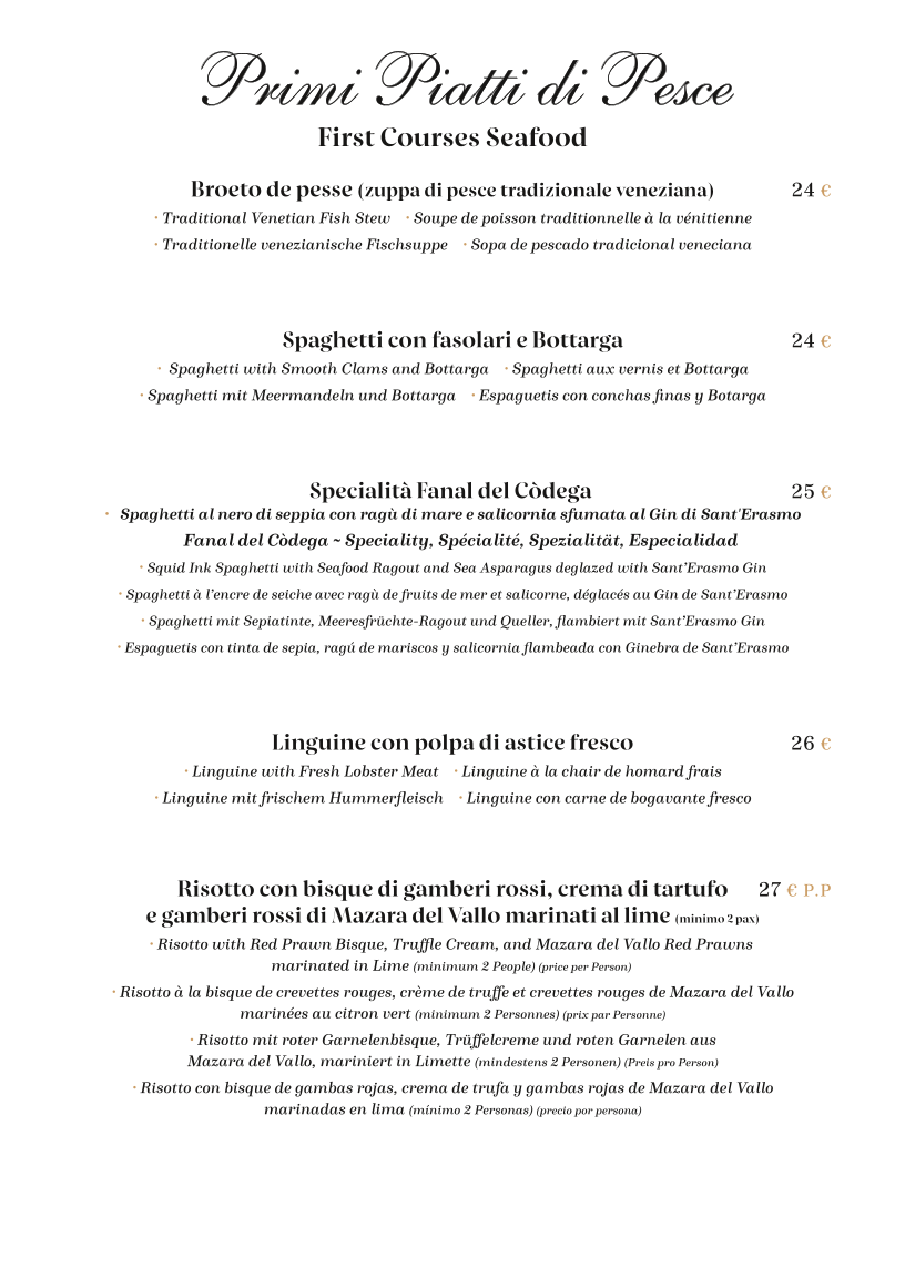 Osteria Fanal del Codega Photo Menu 4