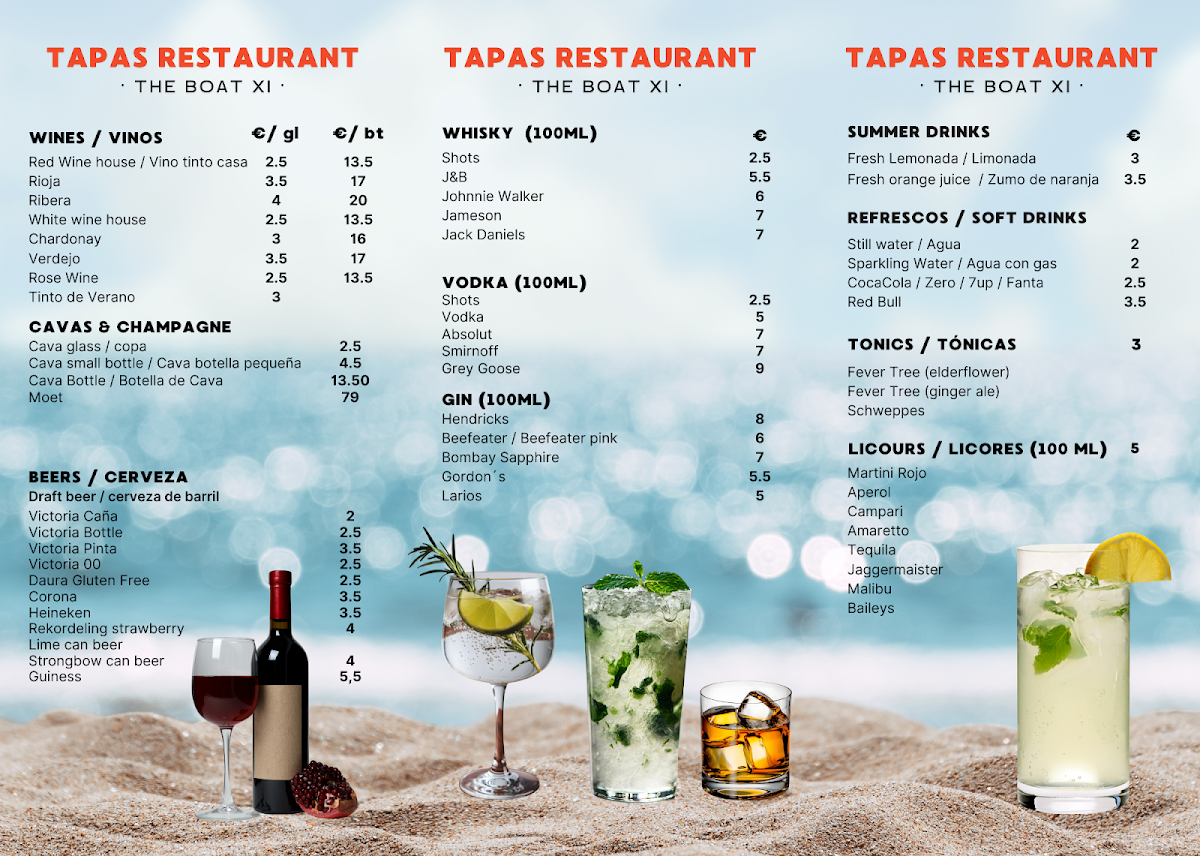Tapas Restaurant The Boat XI Photo Menu 3