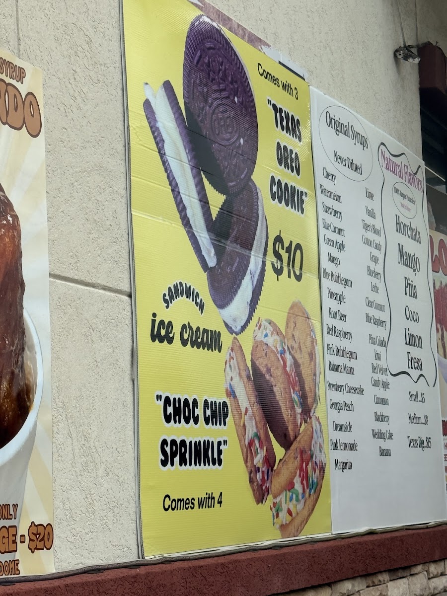 Texas Shaved Ice Express Photo Menu 4