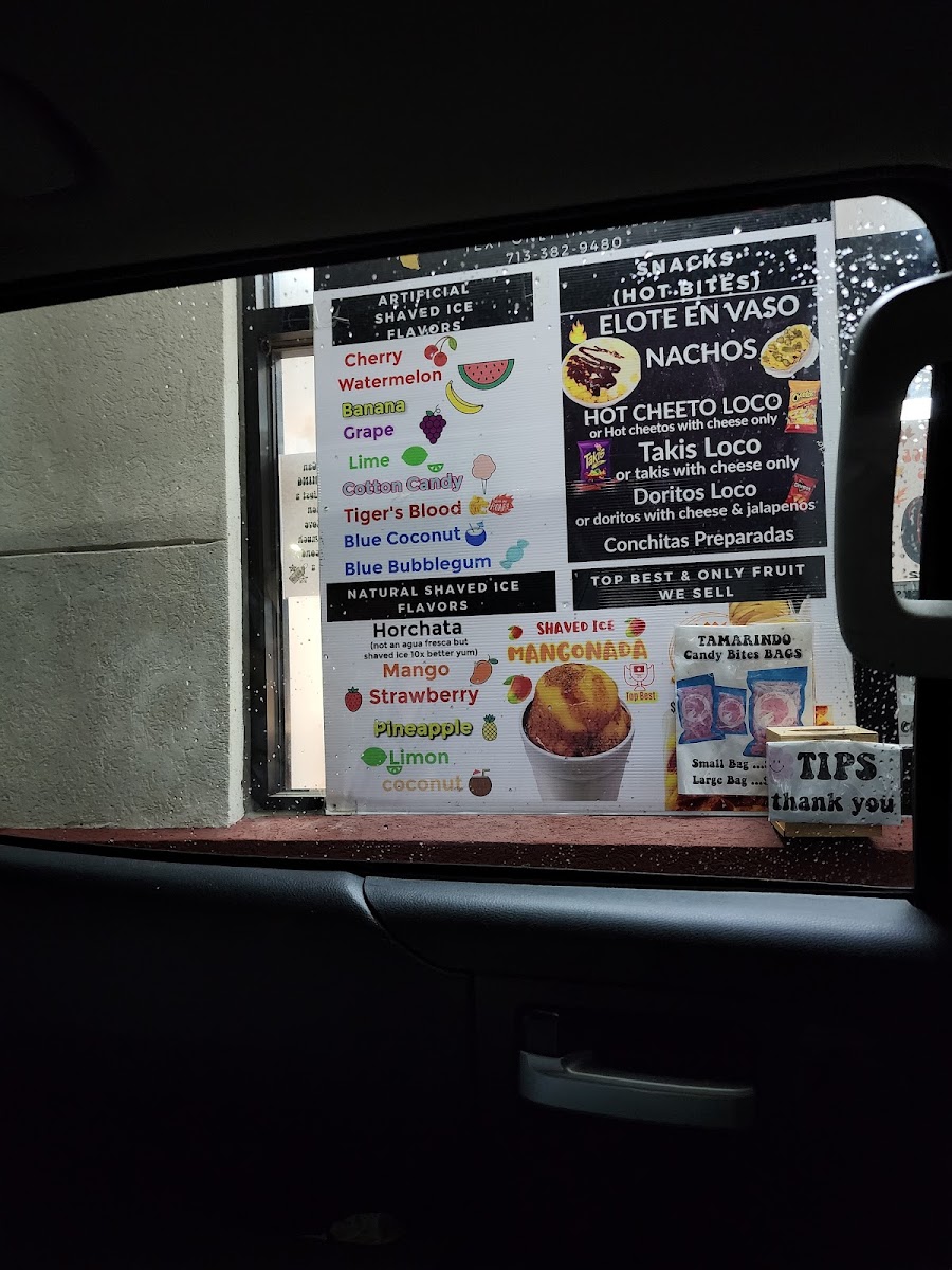 Texas Shaved Ice Express Photo Menu 5
