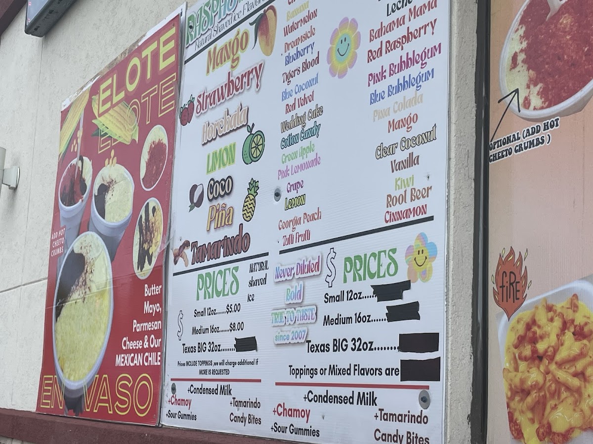 Texas Shaved Ice Express Photo Menu 7