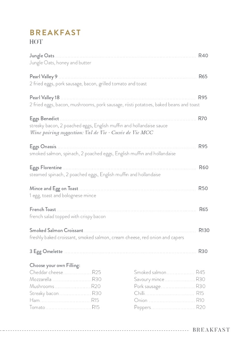 Valley Restaurant Photo Menu 1