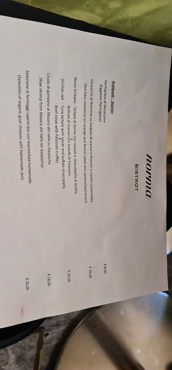 Norma Bistrot Photo Menu 5