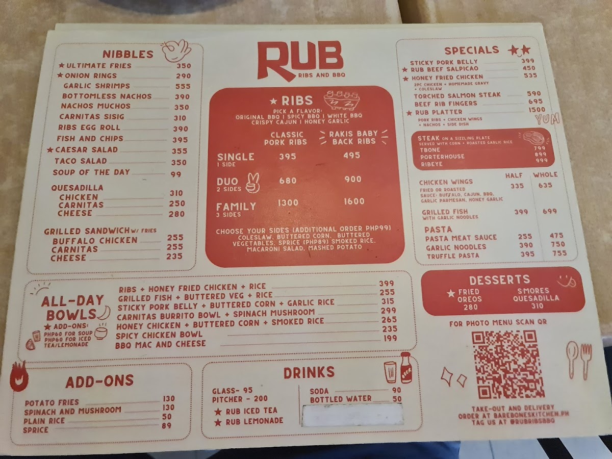 RUB Ribs & BBQ - Kapitolyo Photo Menu 1