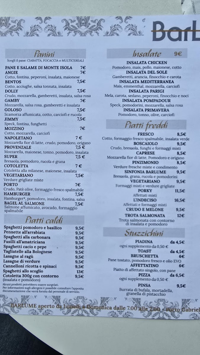 Barlume Iseo Photo Menu 3