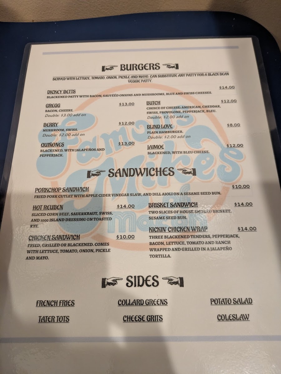 Famous Mike's of Macon Photo Menu 5