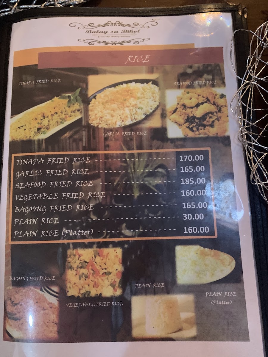 Balay sa Bikol Photo Menu 2