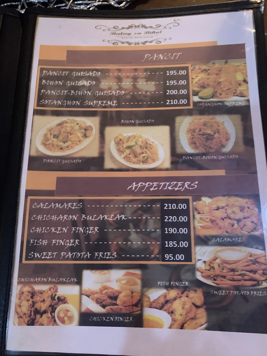 Balay sa Bikol Photo Menu 3