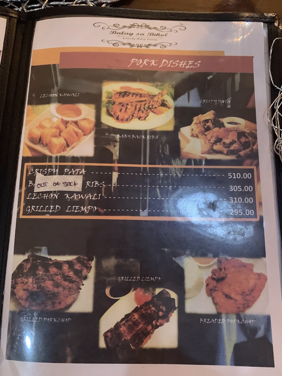Balay sa Bikol Photo Menu 5