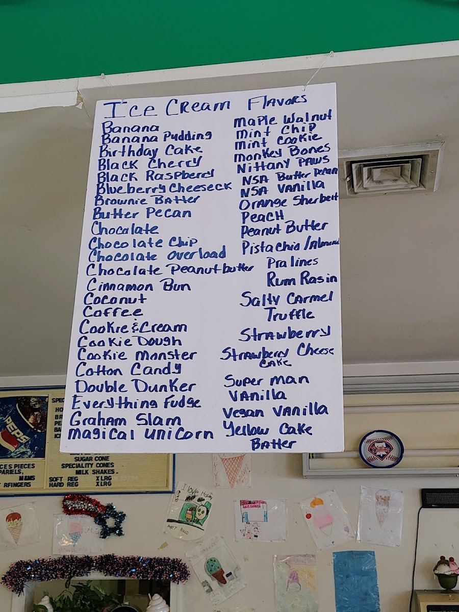 Holiday Ice Cream Photo Menu 1