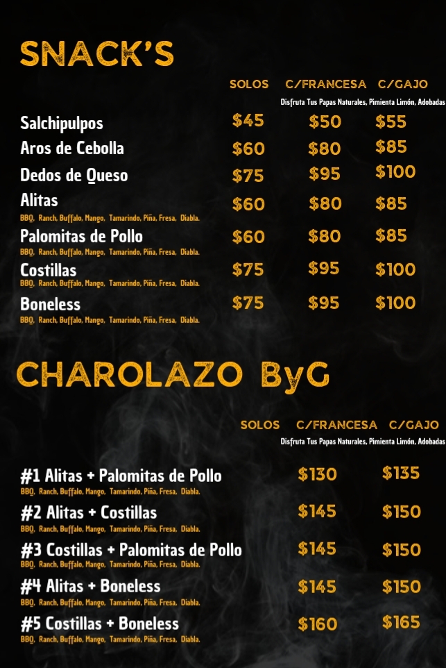 Hamburguesas Y Snack's 'B&G' Photo Menu 1