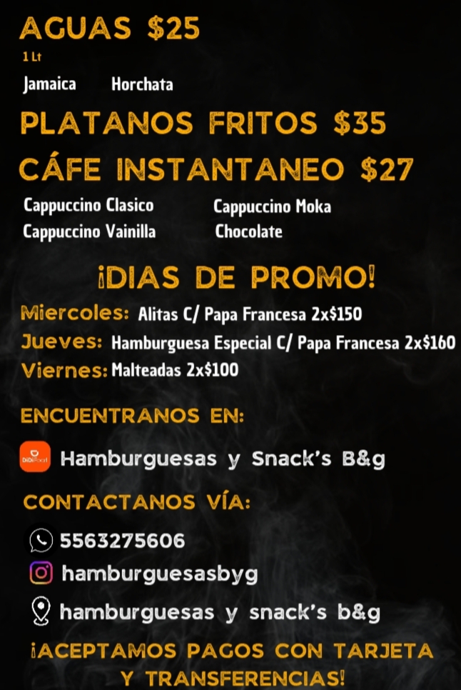 Hamburguesas Y Snack's 'B&G' Photo Menu 5