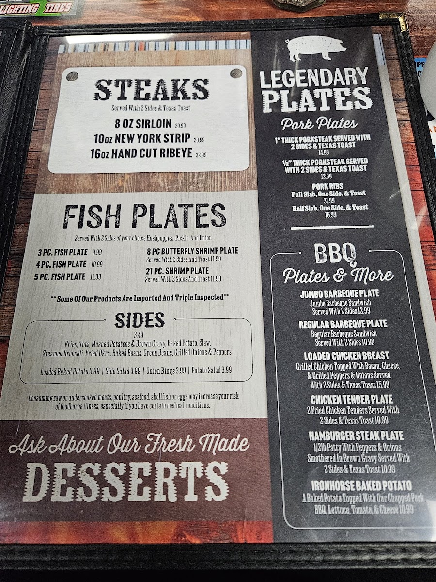 Ironhorse Barbeque And Steakhouse Photo Menu 10