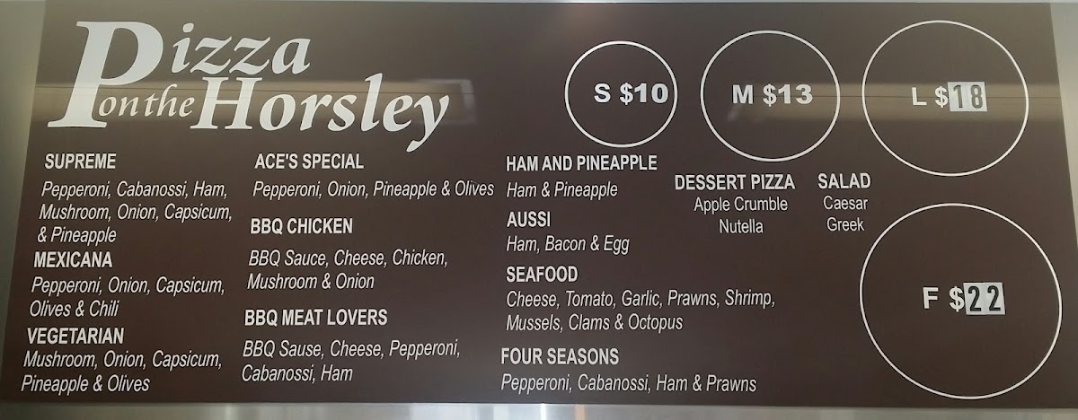 Pizza on the Horsley Photo Menu 2