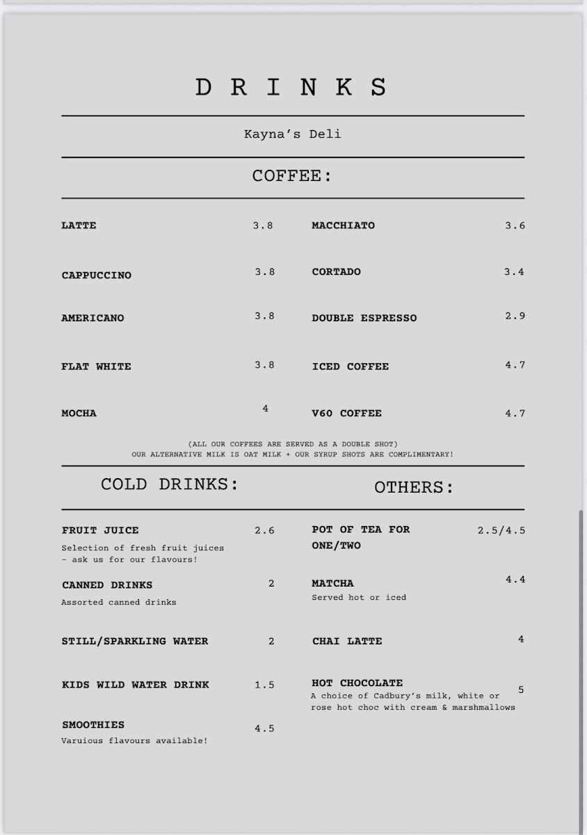 Kayna’s Deli Photo Menu 5