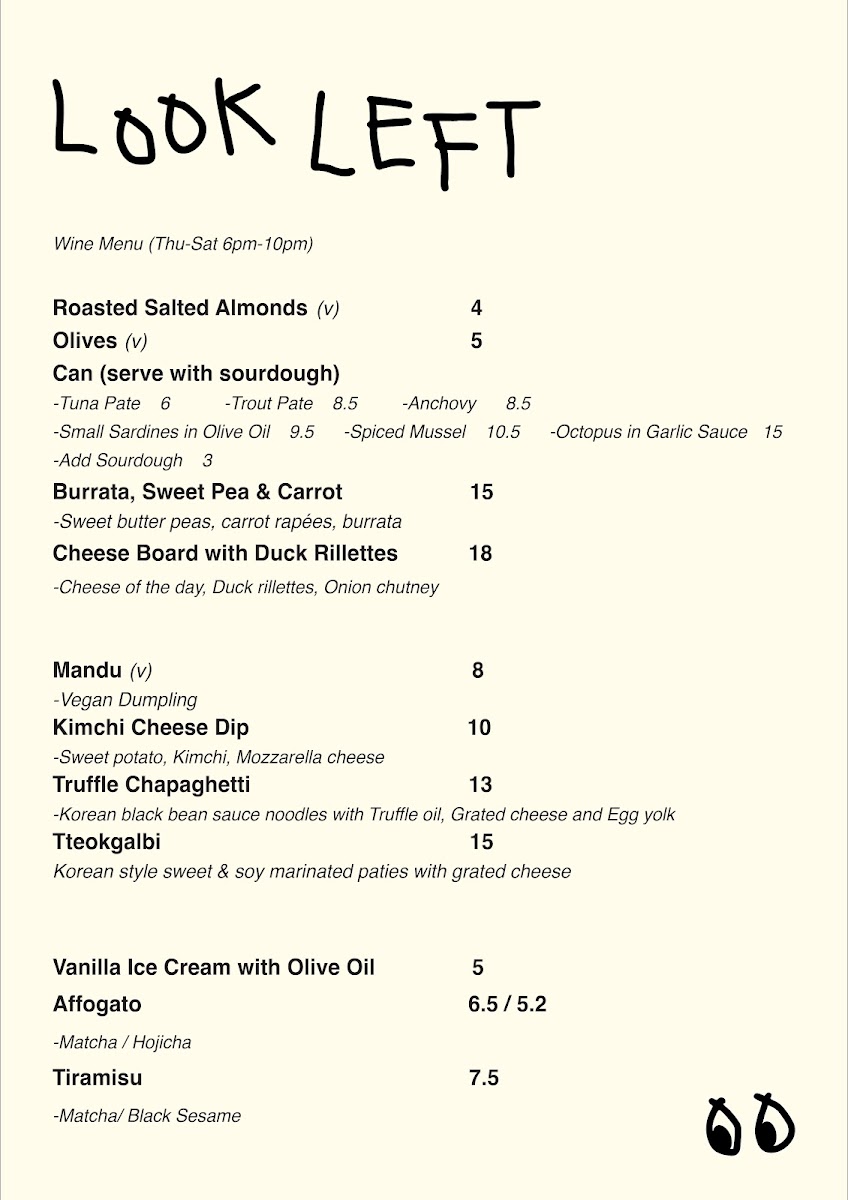 Look Left by YUGU | Cafe & Wine bar Photo Menu 2