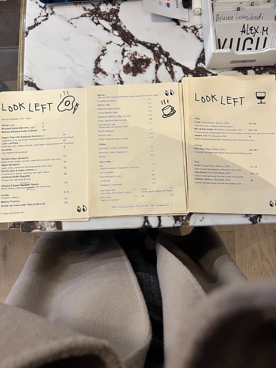 Look Left by YUGU | Cafe & Wine bar Photo Menu 8