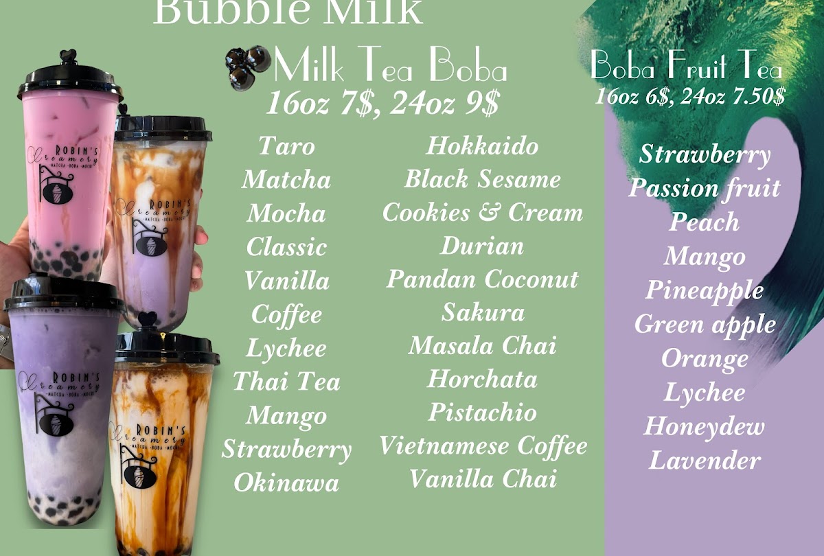Robin’s Creamery Photo Menu 3