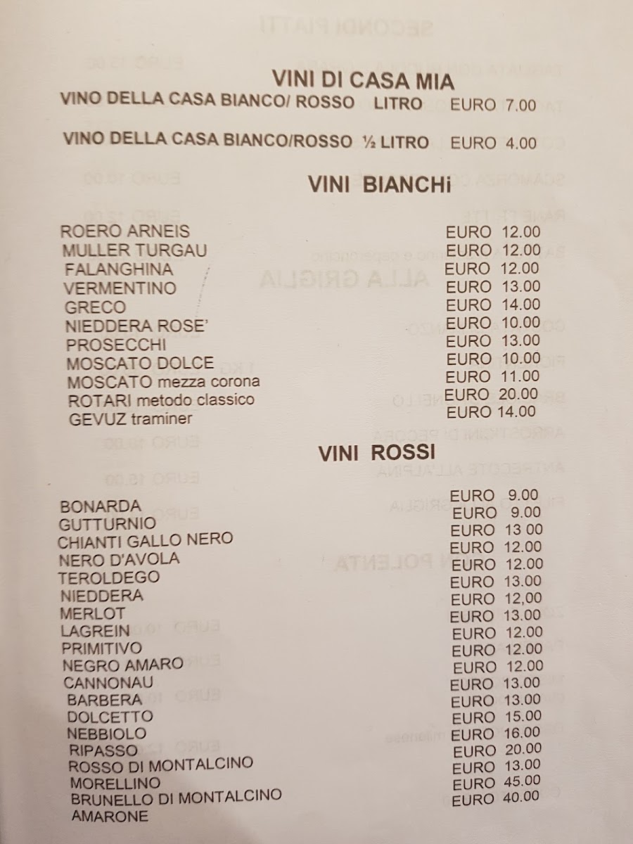 Trattoria A Casa Mia Photo Menu 2