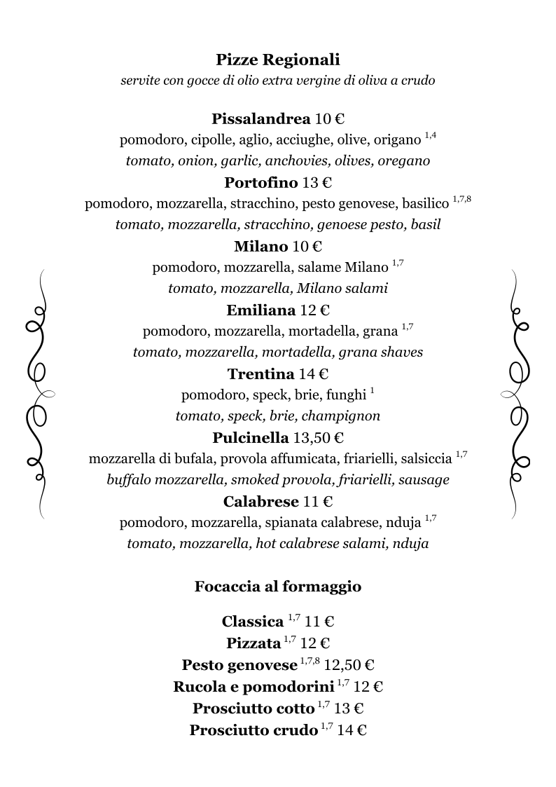 Da Quelli ai Rolli Photo Menu 1