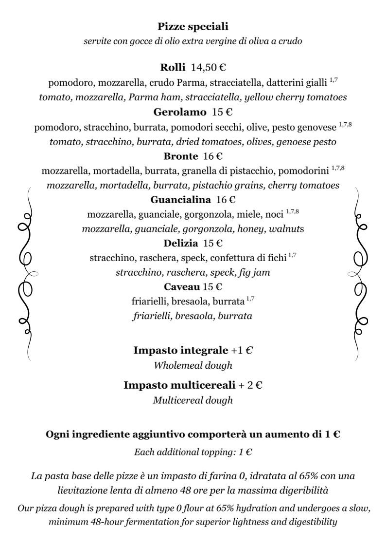 Da Quelli ai Rolli Photo Menu 2