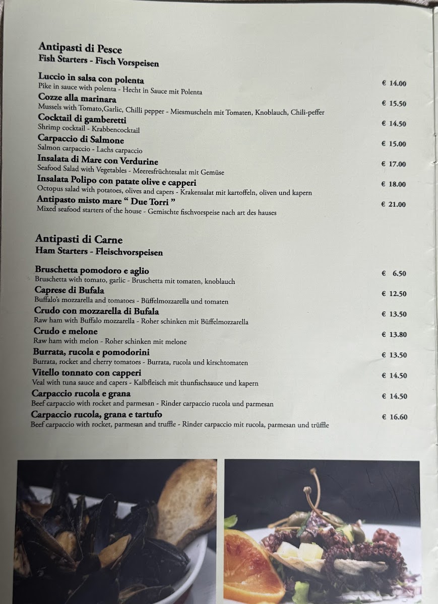 Ristorante Pizzeria Due Torri Photo Menu 8