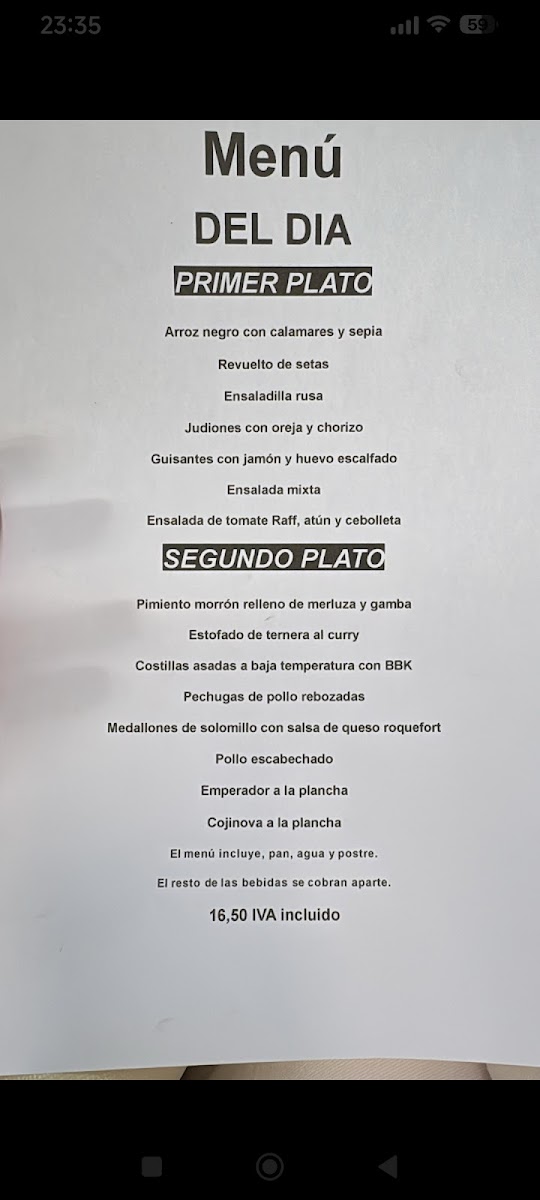 Brasería El Peregrino Photo Menu 4