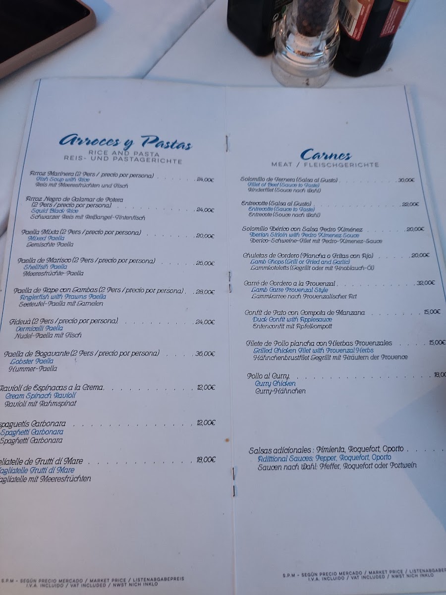 Restaurante Mar Blau Photo Menu 2