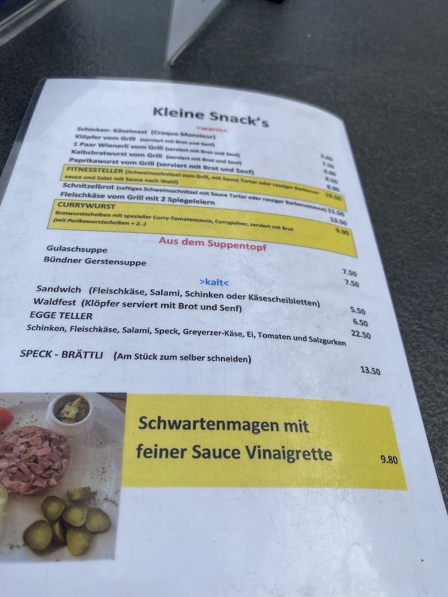 Zum schiefen Eck Photo Menu 1
