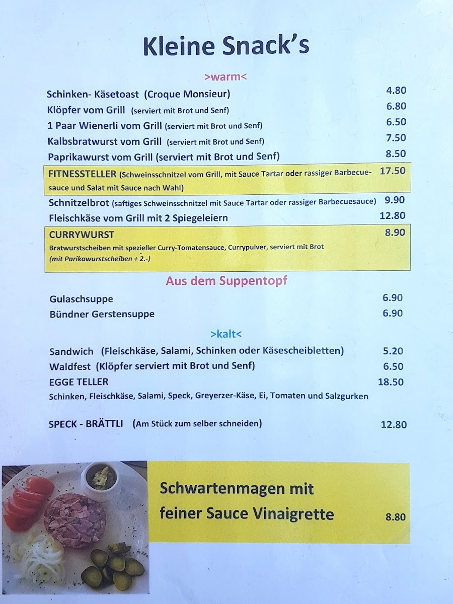 Zum schiefen Eck Photo Menu 6