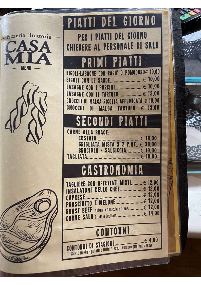 Ristorante Pizzeria Casa Mia Photo Menu 1