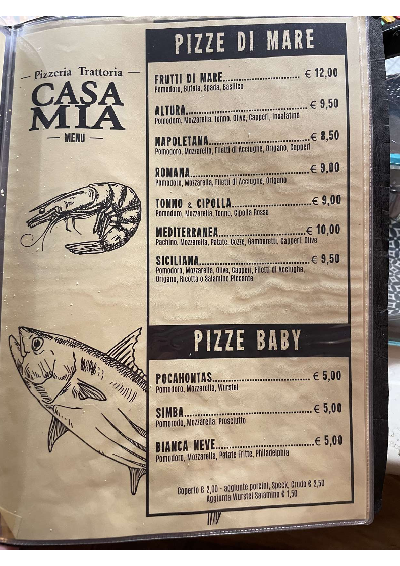 Ristorante Pizzeria Casa Mia Photo Menu 4
