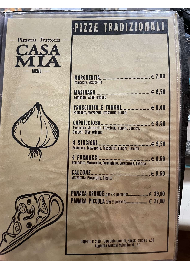 Ristorante Pizzeria Casa Mia Photo Menu 6