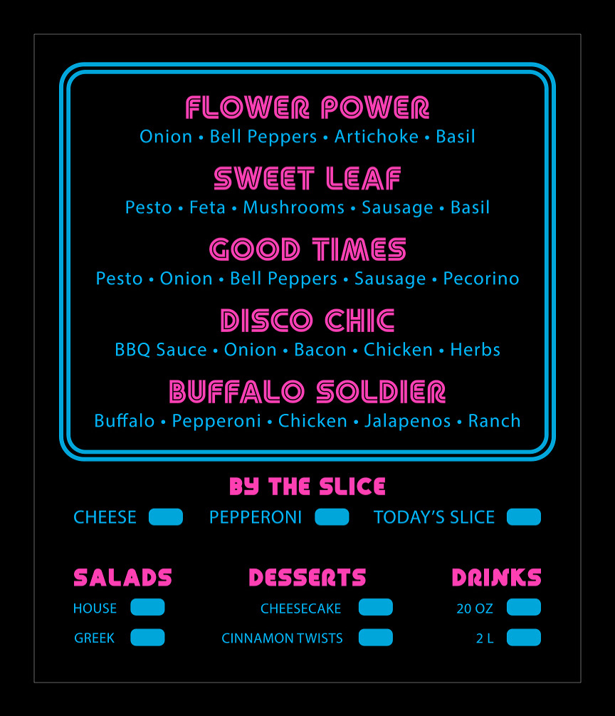 Electric Slice Pizza Photo Menu 1