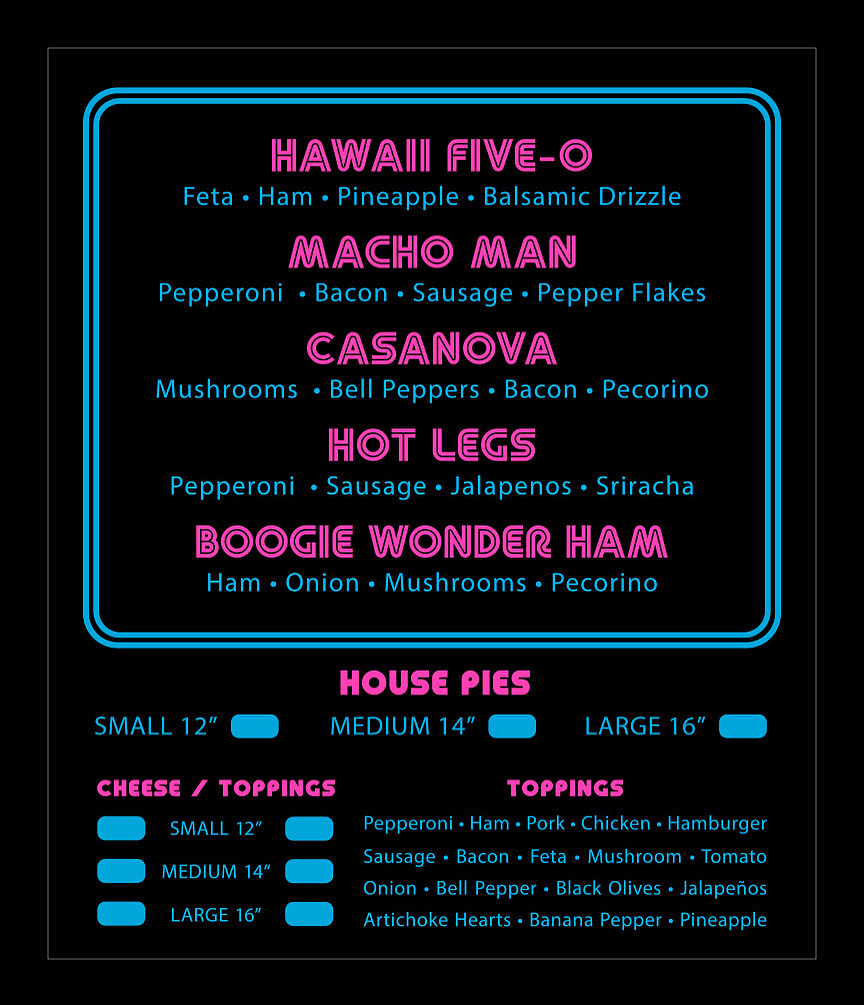 Electric Slice Pizza Photo Menu 2